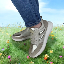 Sneakers smart steps δερματινα ανατομικα 168962-908-μπεζ/χρυσο