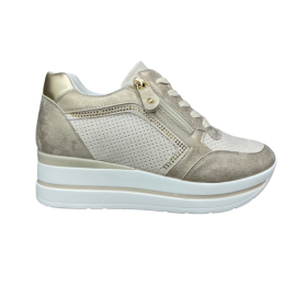 Sneakers γυναικεία energy E-44-BEIGE/PLATIN