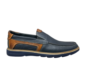 Casual Ανδρικά παπούτσια δερμάτινα smart steps 171157 709/01/33-μπλε