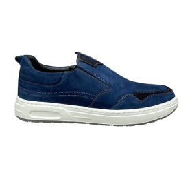 Casual Ανδρικά παπούτσια δερμάτινα smart steps 171157 600/55-19-μπλε