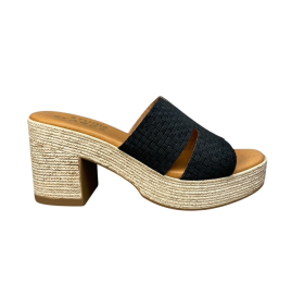 Γυναικείες παντόφλες δερμα ανατομικές studio scarpe spain SF-133694-black