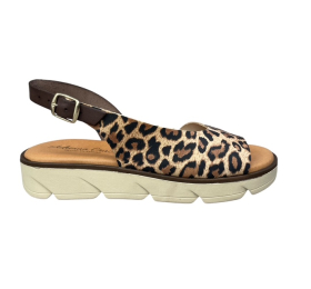 Γυναικεία σανδάλια δέρμα ανατομικά smart steps 1115-leo/01-animal