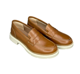 LOAFERS LEATHER LE GRIFFE ITALY 232-CUOIO