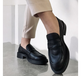 Loafers leather smart steps sally11-oxford-black