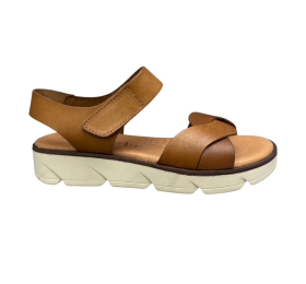 Flatform σανδάλια δερμάτινα ανατομικά smart steps 251043-TOSTADO