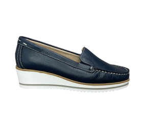 Μοκασίνια γυναικεία δερματίνα smart steps b12349-sp-blue