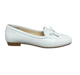 Μοκασίνια γυναικεία δερμάτινα smart steps 170750-03-λευκο