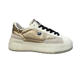 D.Franklin DFSH321090 COURT BASKET GOLD/LEOPARD
