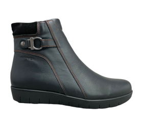 SOFTIES SHOES ΑΝΑΤΟΜΙΚΑ  ΔΕΡΜΑΤΙΝΑ  ΜΠΟΤΑΚΙΑ SOFTIES 7263-1028/3061-ΜΑΥΡΟ