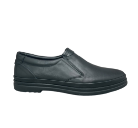 ΑΝΔΡΙΚΑ ΠΑΠΟΥΤΣΙΑ ΔΕΡΜΑ SMART STEPS 756/99006-ΜΑΥΡΟ