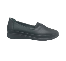 ΜΟΚΑΣΙΝΙΑ  ΔΕΡΜΑ  ΑΝΑΤΟΜΙΚΑ  SMART STEPS 25215-ΜΑΥΡΟ