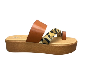 Παντόφλες γυναικείες flatform smart steps 32571-ταμπα/τιγρε