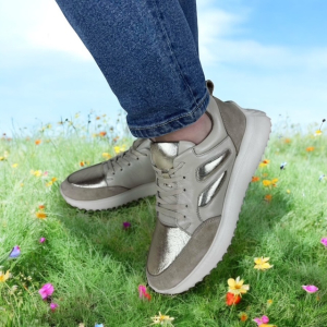 Sneakers smart steps δερματινα ανατομικα 168962-908-μπεζ/χρυσο
