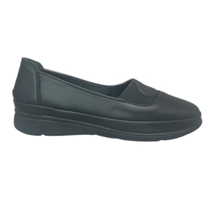 ΜΟΚΑΣΙΝΙΑ  ΔΕΡΜΑ  ΑΝΑΤΟΜΙΚΑ  SMART STEPS 25220-ΜΑΥΡΟ