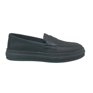 LOAFERS ΔΕΡΜΑ ΑΝΑΤΟΜΙΚΑ SMART STEPS 3025-ΜΑΥΡΟ