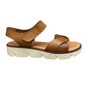 Flatform σανδάλια δερμάτινα ανατομικά smart steps 251043-TOSTADO
