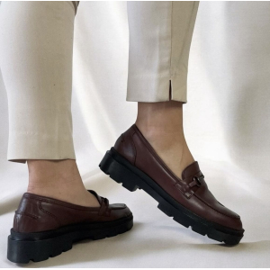 Loafers leather smart steps sally02-caffe
