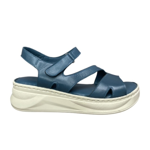 Γυναικεια πεδιλα δερματινα ανατομικα smart steps 168964-96-μπλε