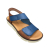 Γυναικεία σανδάλια flatform δέρμα ανατομικά smart steps 23789-JEANS
