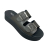 Παντόφλες γυναικείες flatform smart steps 32101ΠΑΝΤ-ΜΑΥΡΟ