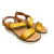 Γυναικεία σανδάλια flatform δέρμα ανατομικά smart steps 125-mostaza/tostado