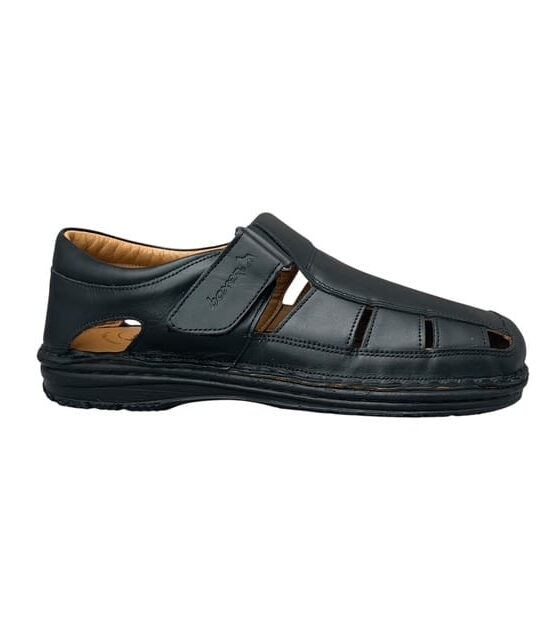 Ανδρικά παπουτσοπέδιλα boxer shoes 17241/15-011-ΜΑΥΡΟ