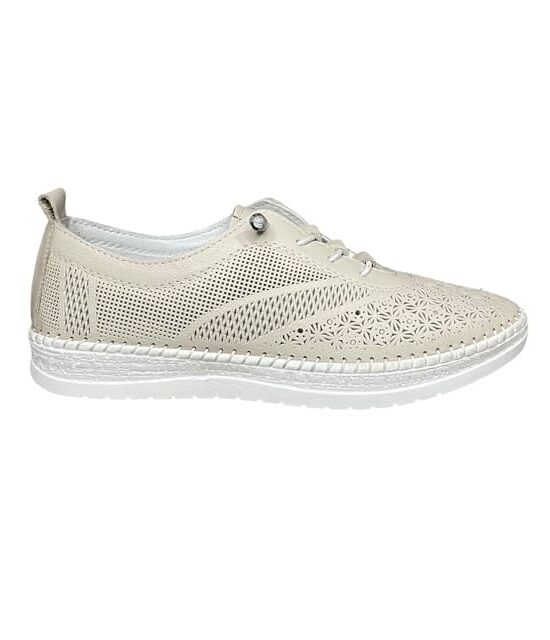 Παπούτσια γυναικεία casual δερμα 200954/112-μπεζ
