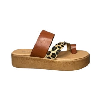 Γυναικείες παντόφλες smart steps 32571-καμελ/λεο