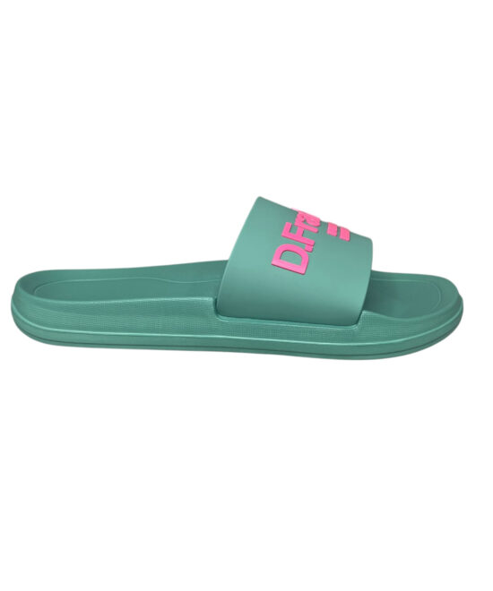D.Ffranklin Marea Slides DFSH417002-GREEN/FUXIA