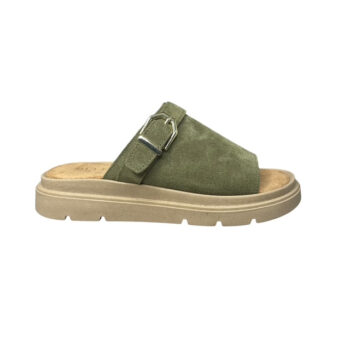 Γυναικείες παντόφλες δέρμα Bellini 18273-suede/kaky