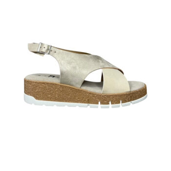 Γυναικεία πέδιλα ανατομικά AGORA-NB121/B-ECRU/PLATINO