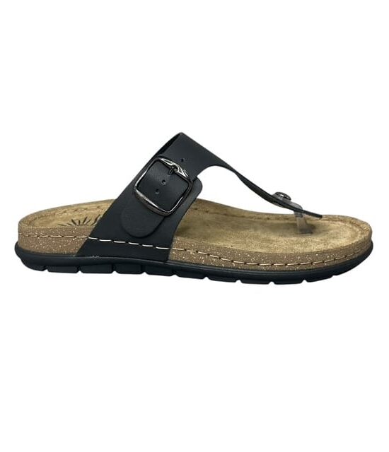 SUNNY SANDALS LEATHER ANATOMIC SIENNA-50301-BLACK