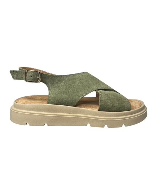 Γυναικεία σανδάλια Leather Bellini 17986-suede/kaky