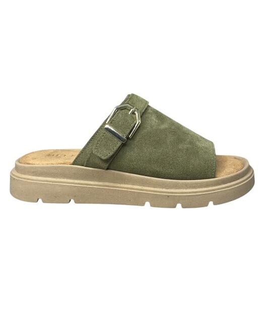Γυναικείες παντόφλες δέρμα Bellini 18273-suede/kaky